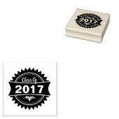 Ronde Badge Klasse van 2017 Rubber Stamp Rubberstempel (Gestempeld)