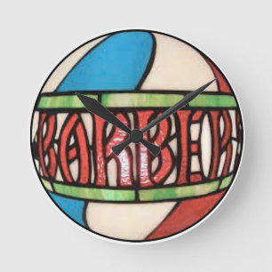 Ronde Barbershop Globe Vitré Horloge