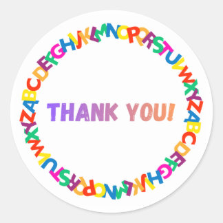 Ronde bedanksticker sticker