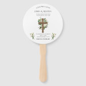 Ronde begrafenisprogramma Fan Custom Memorial Keep Handwaaier (Achterkant)