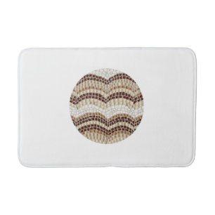 Ronde Beige Mosaic Medium Bath Mat