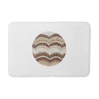 Ronde Beige Mosaic Medium Bath Mat