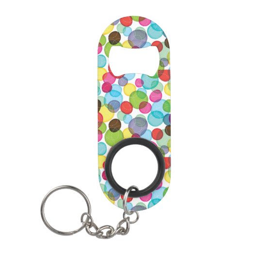 Ronde belletjes kinder patroon 2 sleutelhanger flessenopener (Voorkant)