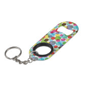Ronde belletjes kinder patroon 2 sleutelhanger flessenopener (Voorkant Gekanteld)