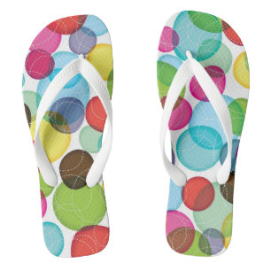 Ronde belletjes kinder patroon 2 teenslippers