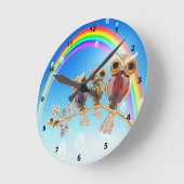 Ronde Bijoux de la Chouette d'or et horloge arc-en-ciel (Angle)