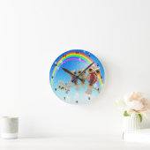 Ronde Bijoux de la Chouette d'or et horloge arc-en-ciel (Maison)