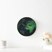 Ronde Binary World Earth Globe Horloge Mondiale (Maison)