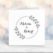 Ronde bladeren krans aangepaste namen zelfinktende stempel
