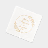 Ronde Bladeren Krans Bruiloft Folie Servetten (Links)