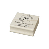 Ronde bladzijden met hoofdmonogram 	rubberstempel (Stempel)