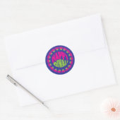 Ronde Blauwe Diwali Sticker (Envelop)