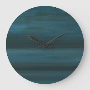 Ronde Blauwe Regen Abstracte Wandklok Grote Klok