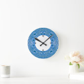 Ronde Bleu bulleMur Horloge pour salle de bain (Maison)