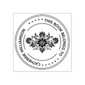 Ronde  bloem Dit boek behoort tot Rubberstempel (Afrduk)