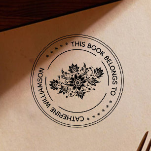 Ronde bloem Dit boek behoort tot Rubberstempel