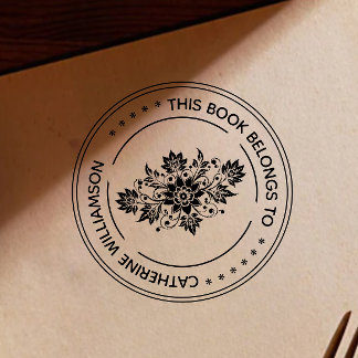 Ronde bloem Dit boek behoort tot Rubberstempel