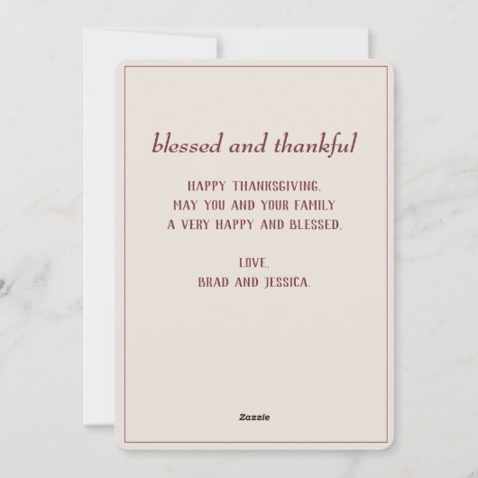 Ronde bloemen herfst bladeren gelukkig Thanksgivin Feestdagenkaart (Achterkant)