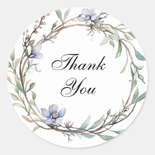 Ronde bloemenbruiloft zegels (Voorkant)
