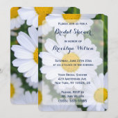 Ronde bloemige bruidsuitnodigingen met madeliefje kaart (Voorkant / Achterkant)