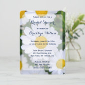 Ronde bloemige bruidsuitnodigingen met madeliefje kaart (Staand voorkant)