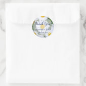 Ronde bloemige trouwstickers witte madelief ronde sticker (Tas)