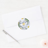 Ronde bloemige trouwstickers witte madelief ronde sticker (Envelop)