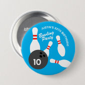 Ronde bowlingbal Verjaardagsfeestje pinback knoppe Button 7,6 Cm (Voorkant /achterkant)