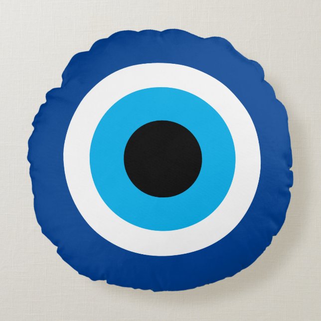 Ronde boze ogen gooien kussen (Voorkant)