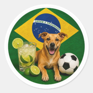 Ronde Braziliaanse Caramelo Sticker
