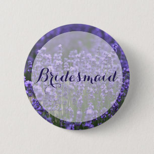 Ronde Bridesmaid Paars Lavender Weddenschappen Ronde Button 5,7 Cm