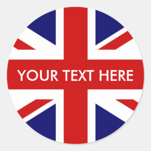 Ronde Britse Union Jack stickers Afdichtingen va