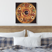 Ronde broche canvas afdruk (Insitu (Slaapkamer))