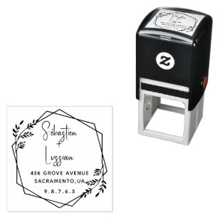 Ronde bruiloft zelfinktende stempel