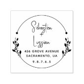 Ronde bruiloft  zelfinktende stempel (Design)