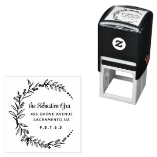 Ronde bruiloft zelfinktende stempel