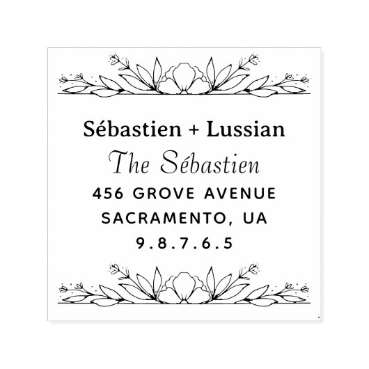 Ronde bruiloft zelfinktende stempel (Design)