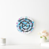 Ronde Bulle Poème Mur Horloge Pour Salle De Bain Ou Sall (Maison)
