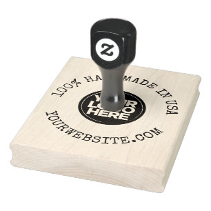Ronde Business Logo Handgemaakt in de VS Rubberstempel
