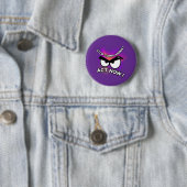 Ronde Button: nu handelen (paarse) Button 5,7 Cm (In situ)