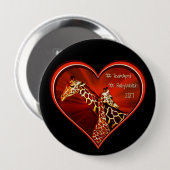 Ronde Button Pin Giraffe April Mam en baby (Voorkant /achterkant)