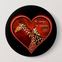 Ronde Button Pin Giraffe April Mam en baby