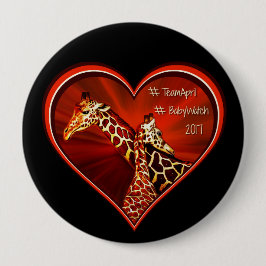 Ronde Button Pin Giraffe April Mam en baby