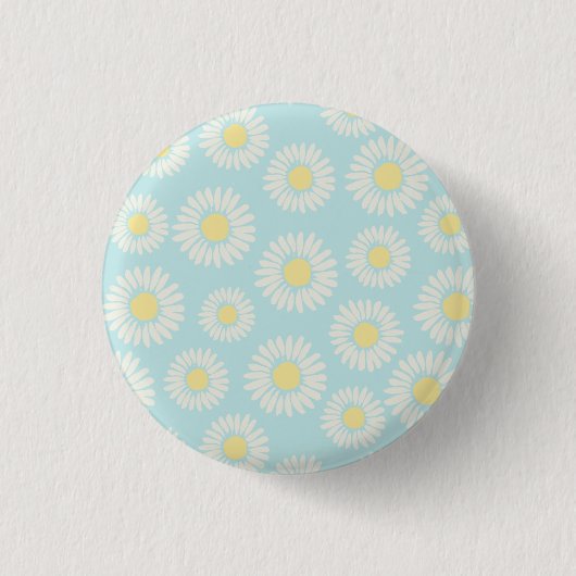 Ronde Button Pin Spring Bloemen (Voorkant)