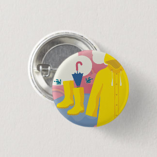 Ronde Button Pin Spring Rainy Day