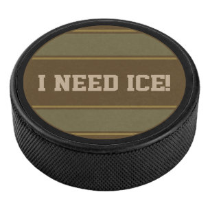 Ronde Button - Sluiting donkerbruin groen Hockey Puck