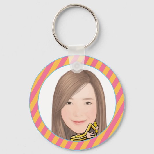 Ronde Button, standaard, 2¼ inch Button Sleutelhanger (Voorkant)