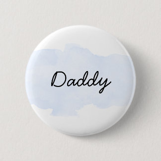 Ronde Button voor papa met blauwe wolk