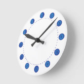 Ronde cadran à horloge cercle bleu avec secondes (Angle)
