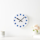 Ronde cadran à horloge cercle bleu avec secondes (Maison)